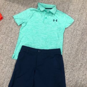 Boys Under Armour polo Shirt and Shorts